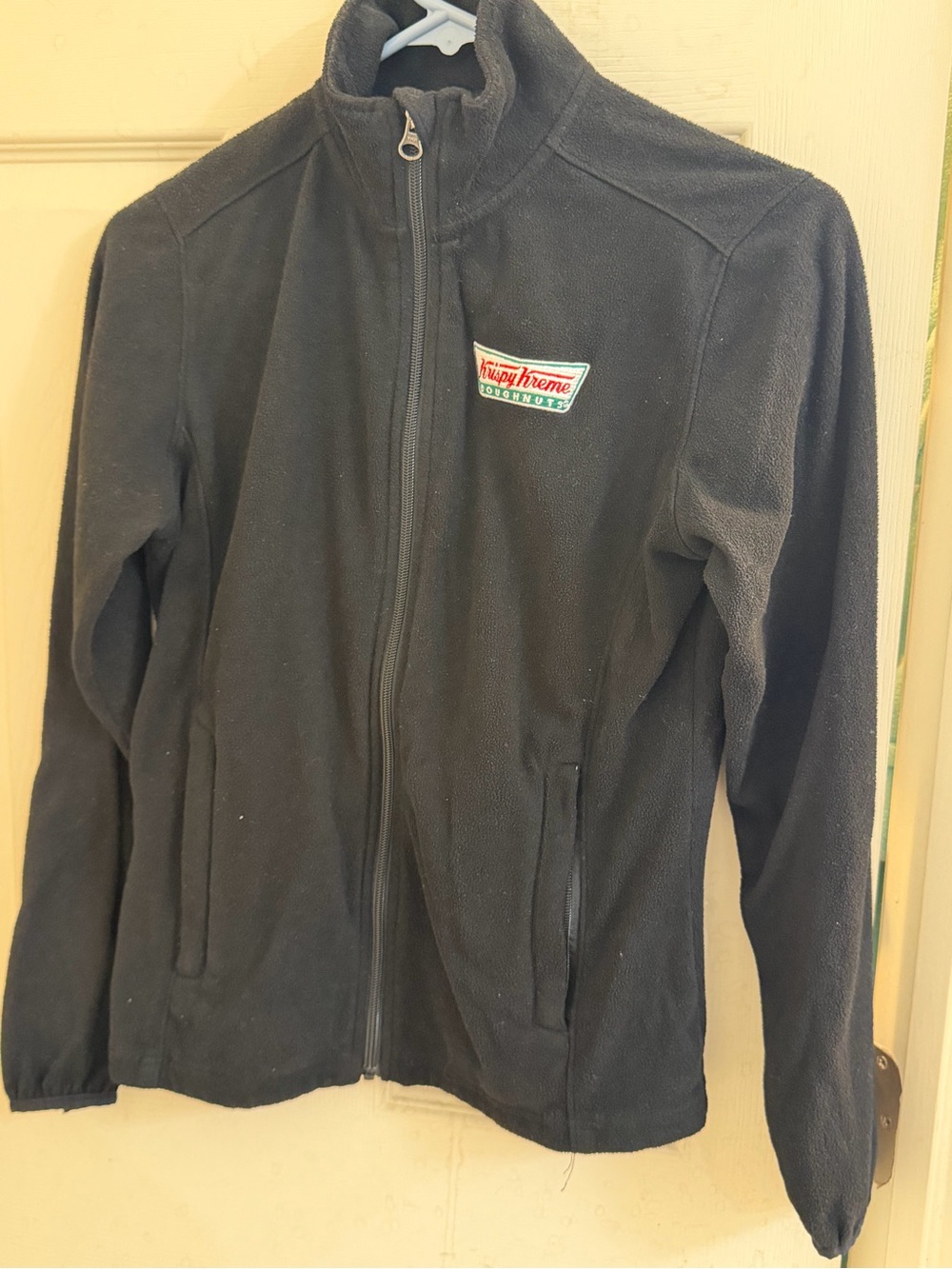 Women's Black Fleece Full-Zip Jacket Krispy Kreme